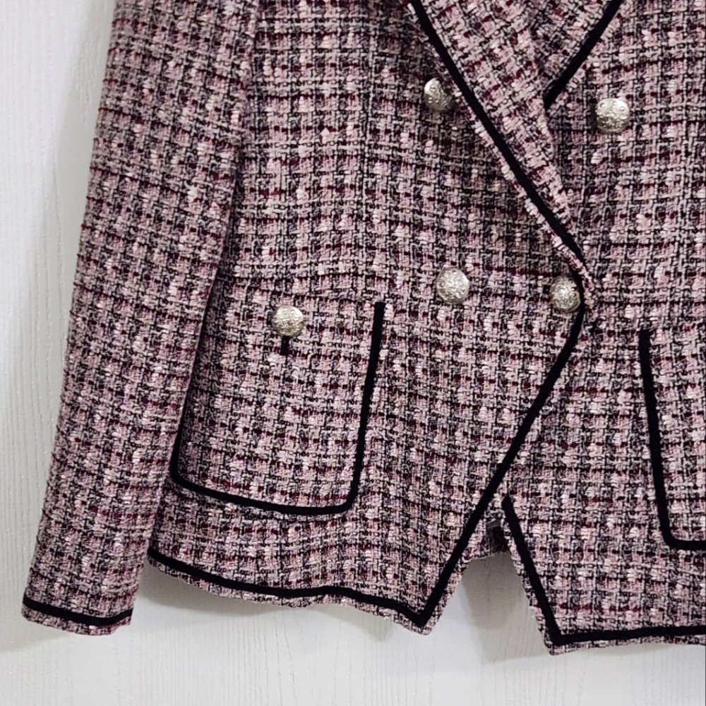 Veronica Beard Theron Tweed Double Breasted Blazer - Picture 7 of 15